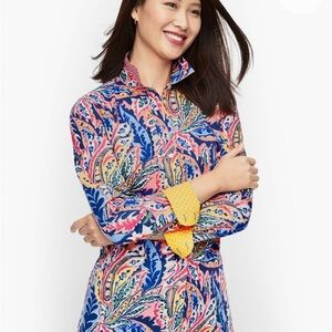 Talbots Multicolor Paisley Blouse